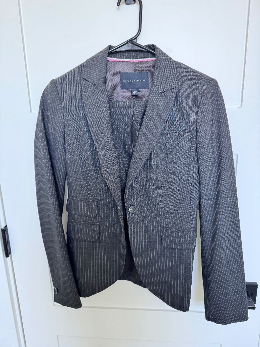 Banana Republic Grey Suit with skirt - petite